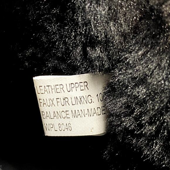 STYLE & CO Women's Black Leather Faux Fur Maevee Pull-On Winter Booties SZ 10 - Picture 8 of 9